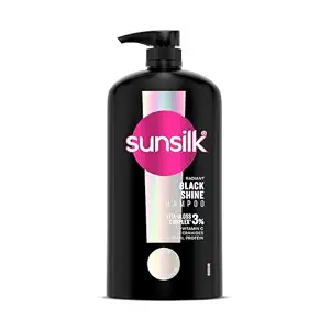 Sunsilk Stunning Black Shine Shampoo 1 L|| With Amla + Oil & Pearl Protein|| Gives Shiny|| Moisturised and Fuller Hair - Paraben Free - Best price at DetectaDeal