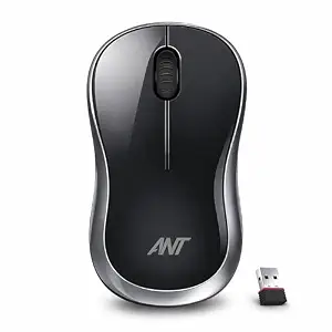 Ant GLOBE15 Wireless Mouse |2.4GHz High-Speed Connectivity |1200 DPI Optical Tracking |12M Battery Life |10m Range USB Plug & Play, Lightweight Ergonomic Design for Laptop,PC,Mac,Windows -Black/Silver - 72% off at DetectaDeal