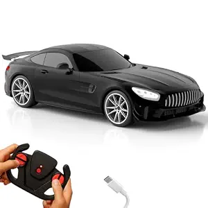 Lifelong Rechargeable Remote Control Car for Kids|2.4GHz, LED Headlights, Up to 90 to 120 min Non-Stop Play Time, 125ft Remote Range, Type-C Charging, Anti-Skid Tyres, BIS Certified, USB Cable (Black) - 78% off at DetectaDeal